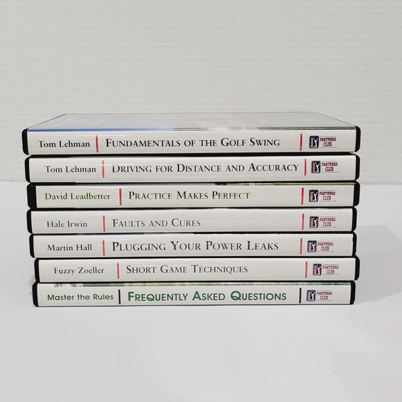 PGA Tour Partners Club Game Improvement DVDs Series Golf Instructions 7 DVD Lot - Picture 5 of 8